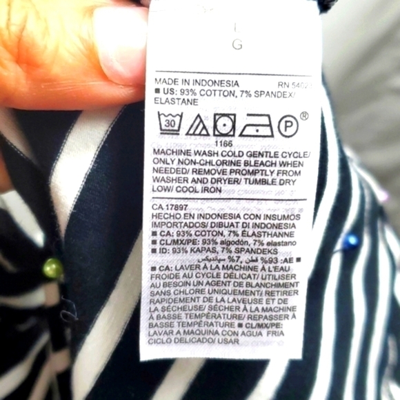 Old Navy Striped 3/4 Sleeve T-Shirt Dress Size Large - Picture 7 of 11